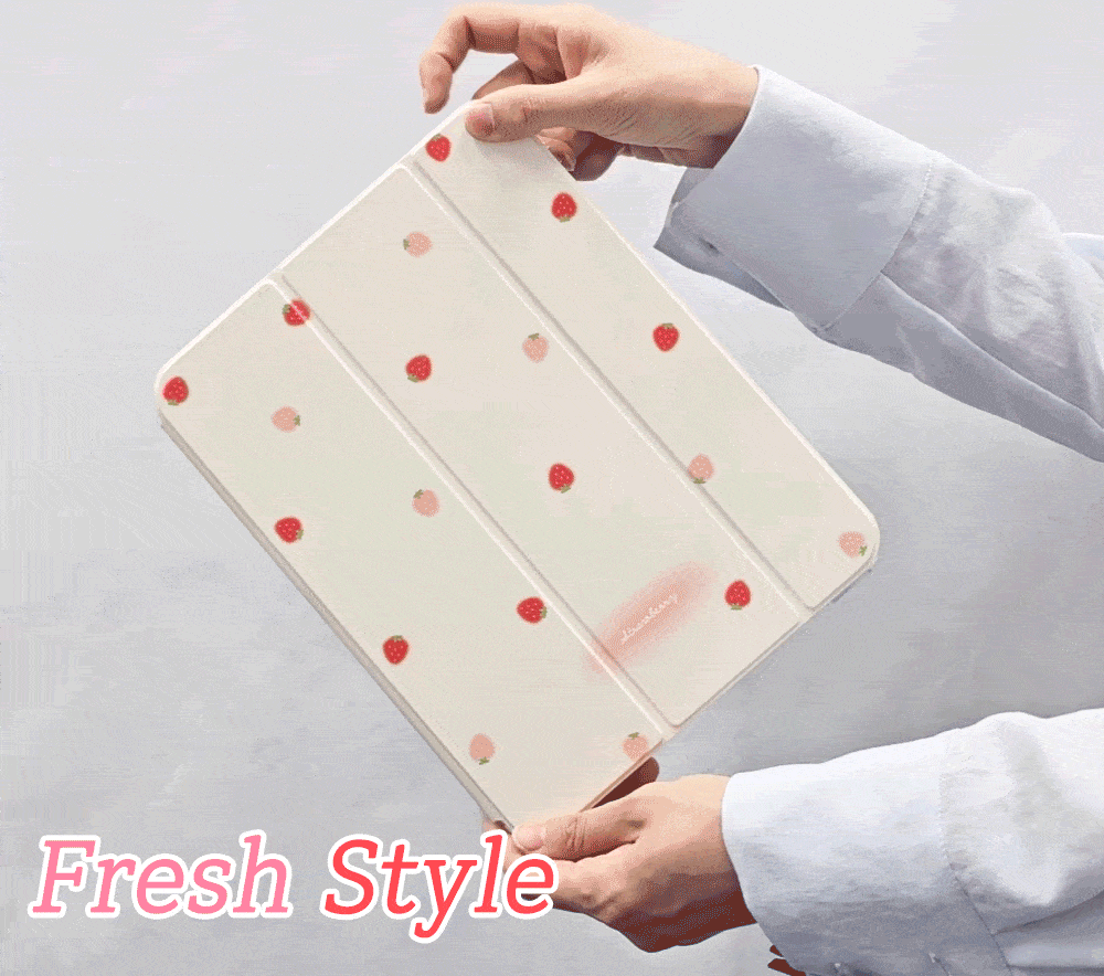 🚀오늘 출발❤️Farm Fresh 피치 과일 후르츠 아이패드 세로거치 매직 멀티 스탠딩 케이스 아이패드 7 8 9 10 에어 5 4 프로11 프로12.9 호환 클리어 쉴드 12 상세 이미지 3